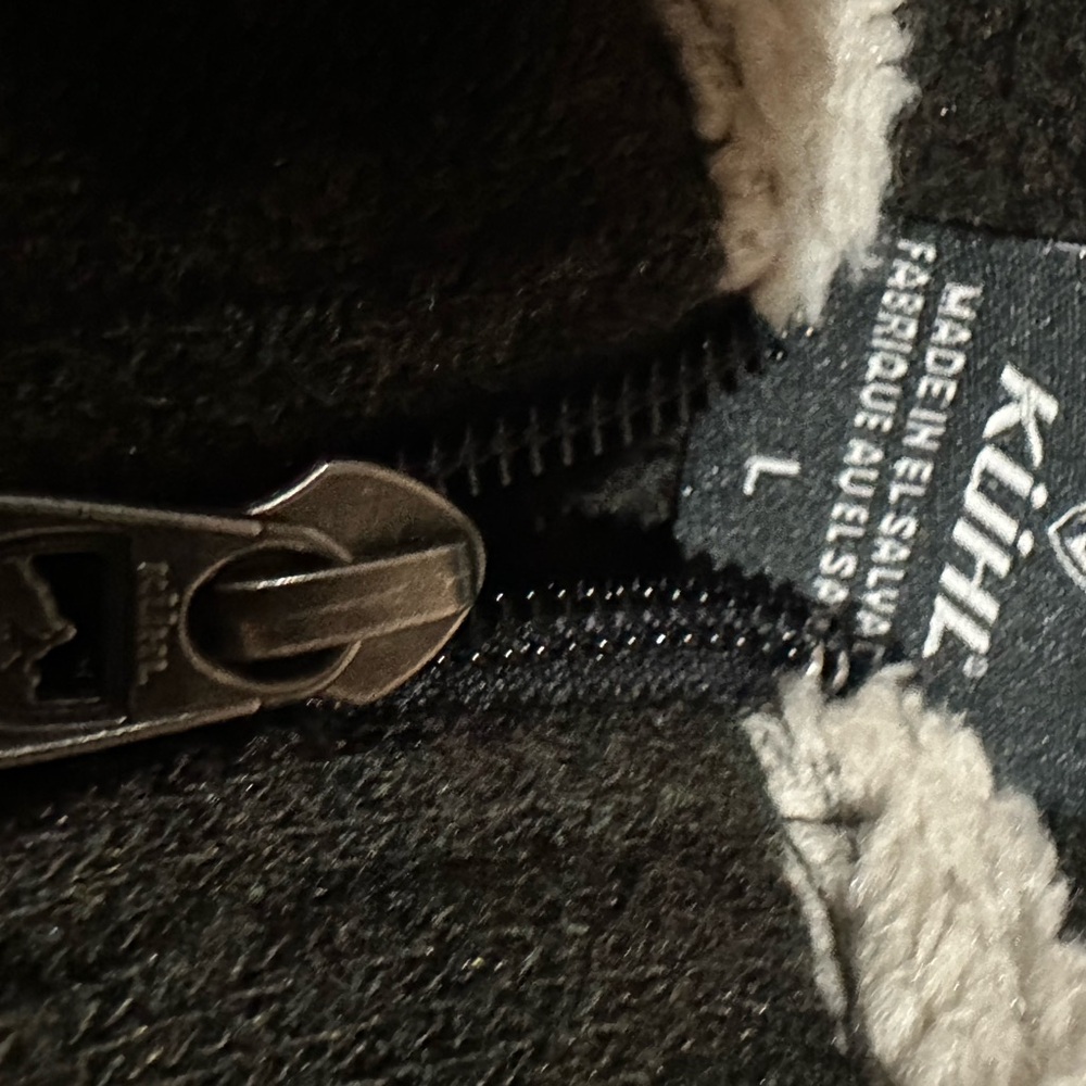 Kuhl Men's Charcoal Sweater with Brown Trim - Picture 3 of 5